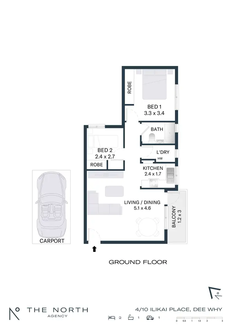 Floorplan of Homely unit listing, 4/10 Ilikai Place, Dee Why NSW 2099