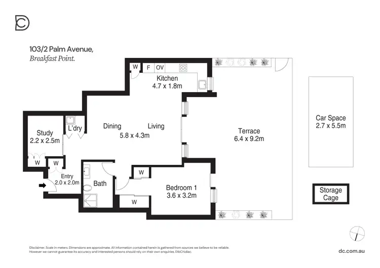Floorplan of Homely apartment listing, 103/2 Palm Avenue, Breakfast Point NSW 2137