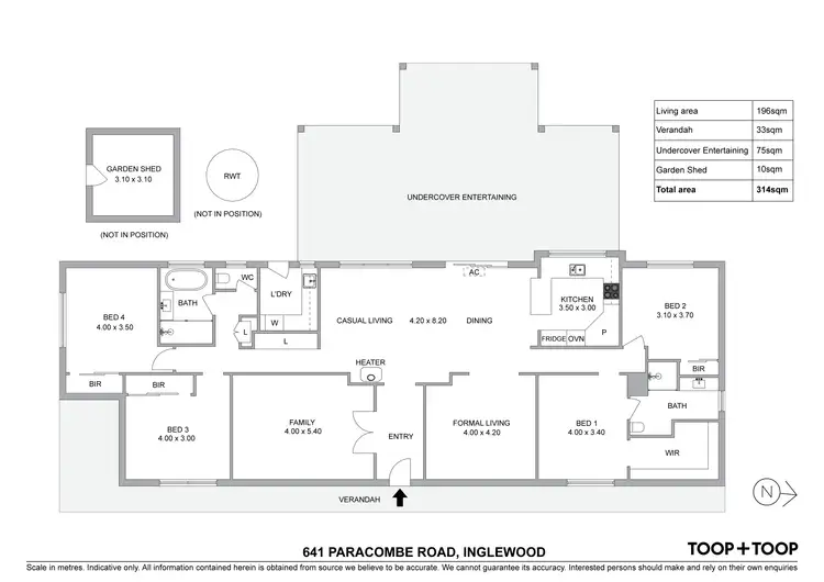 Floorplan of Homely house listing, 641 Paracombe Road, Inglewood SA 5133
