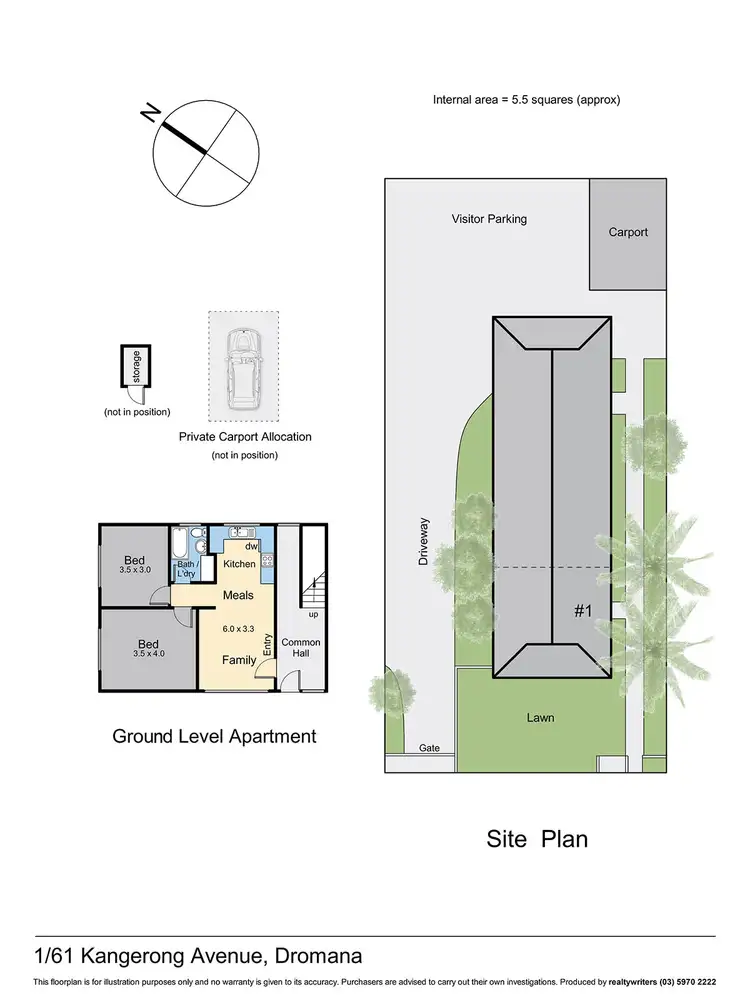 Floorplan of Homely apartment listing, 1/61 Kangerong Avenue, Dromana VIC 3936