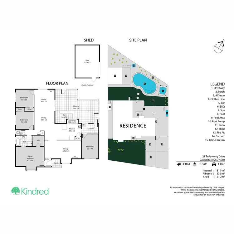Floorplan of Homely house listing, 21 Tullawong Drive, Caboolture QLD 4510