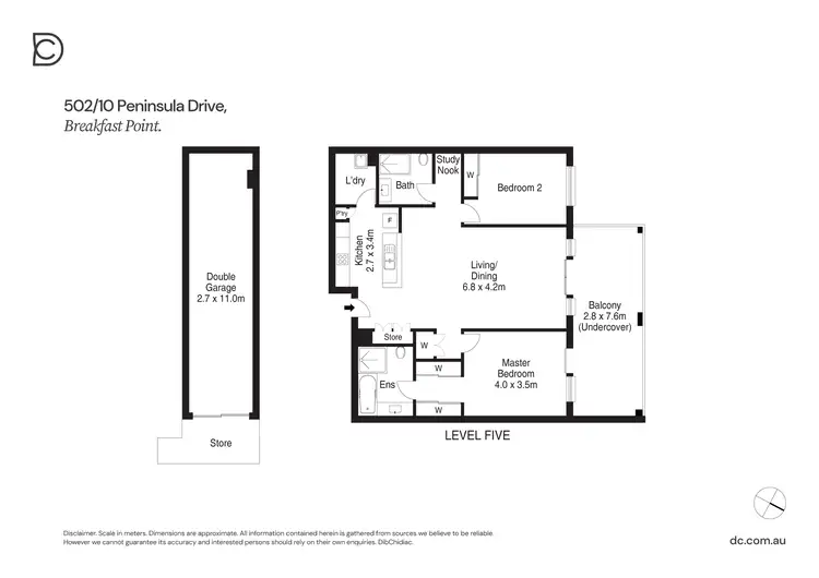 Floorplan of Homely apartment listing, 502/10 Peninsula Drive, Breakfast Point NSW 2137