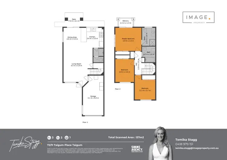 Floorplan of Homely townhouse listing, 72/11 Taigum Place, Taigum QLD 4018