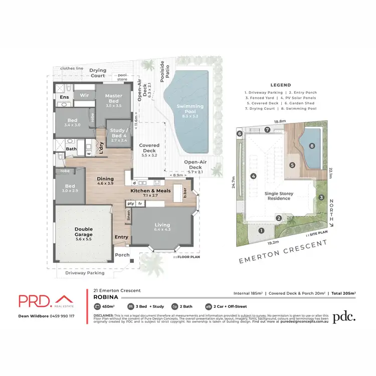 Floorplan of Homely house listing, 21 Emerton Crescent, Robina QLD 4226