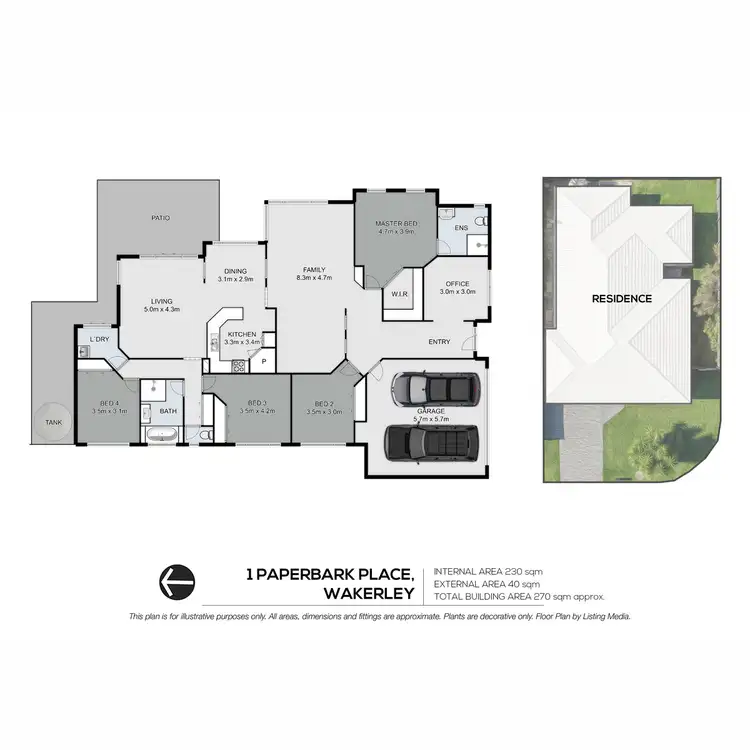 Floorplan of Homely house listing, 1 Paperbark Place, Wakerley QLD 4154