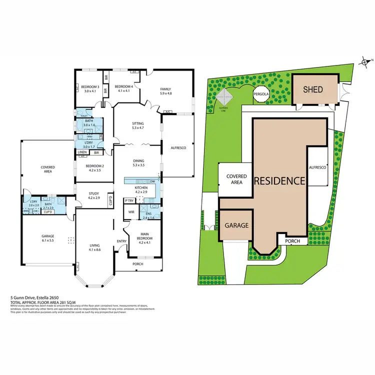 Floorplan of Homely house listing, 5 Gunn Drive, Estella NSW 2650