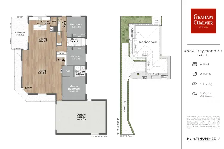 Floorplan of Homely house listing, 488a Raymond Street, Sale VIC 3850