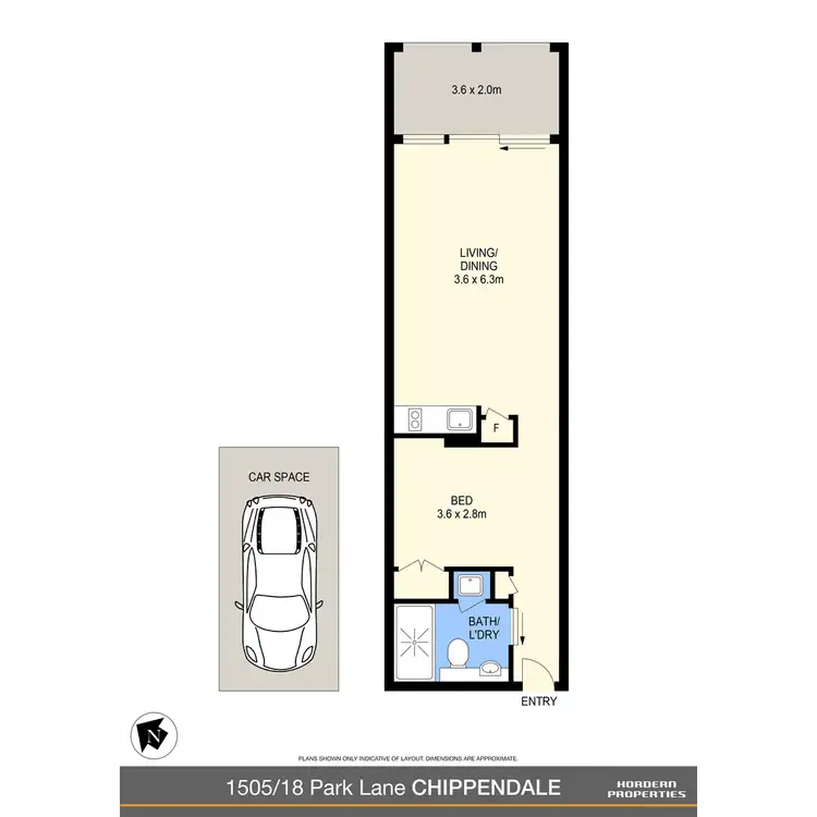Floorplan of Homely apartment listing, 1505/18 Park Lane, Chippendale NSW 2008