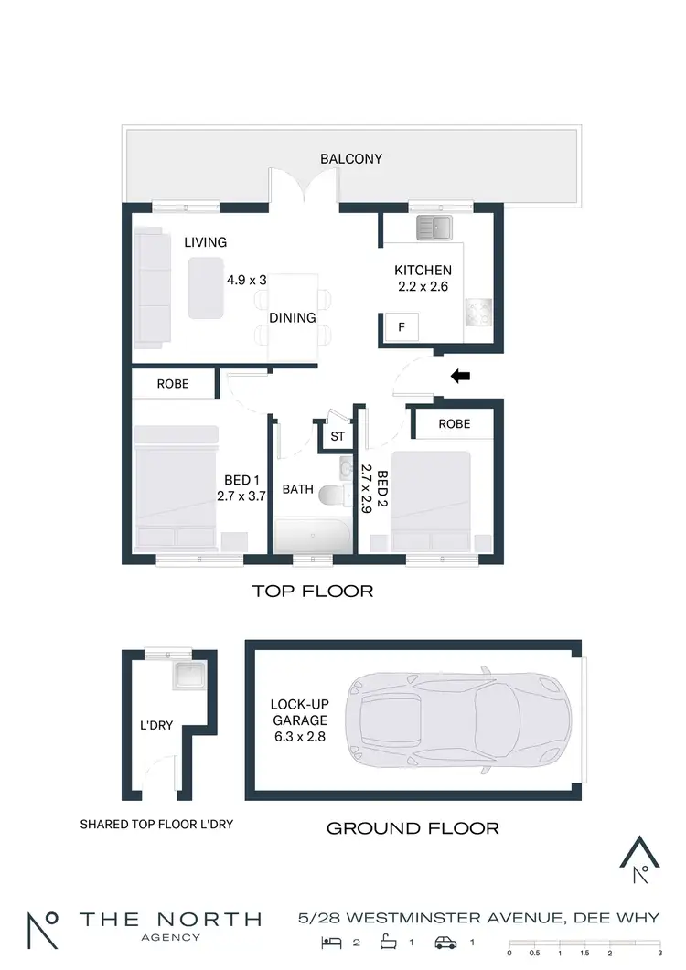 Floorplan of Homely apartment listing, 5/28 Westminster Avenue, Dee Why NSW 2099