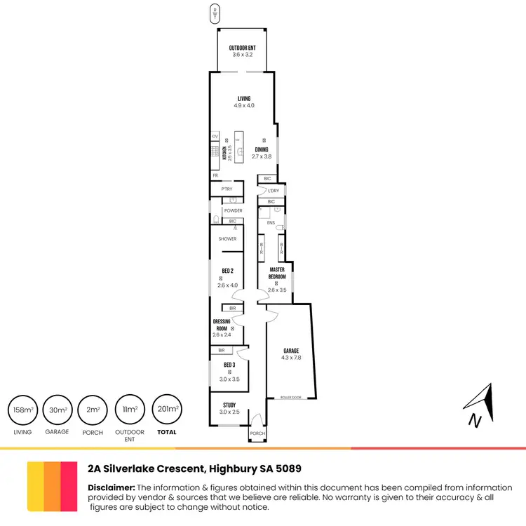 Floorplan of Homely house listing, 2A Silverlake Crescent, Highbury SA 5089