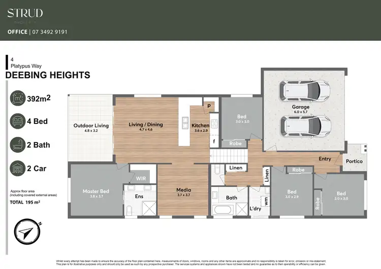 Floorplan of Homely house listing, 4 Platypus Way, Deebing Heights QLD 4306