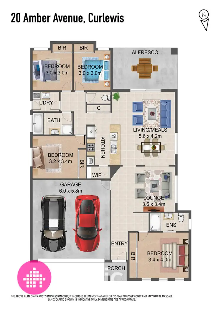 Floorplan of Homely house listing, 20 Amber Avenue, Curlewis VIC 3222