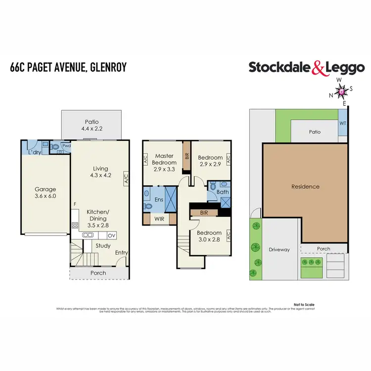 Floorplan of Homely townhouse listing, 66C Paget Avenue, Glenroy VIC 3046