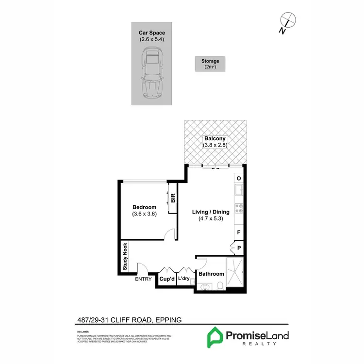 Floorplan of Homely apartment listing, 487/29-31 Cliff Road, Epping NSW 2121