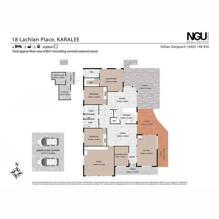 Floorplan of Homely house listing, 18-20 Lachlan Place, Karalee QLD 4306