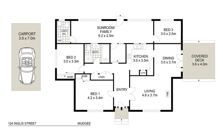 Floorplan of Homely house listing, 124 Inglis Street, Mudgee NSW 2850