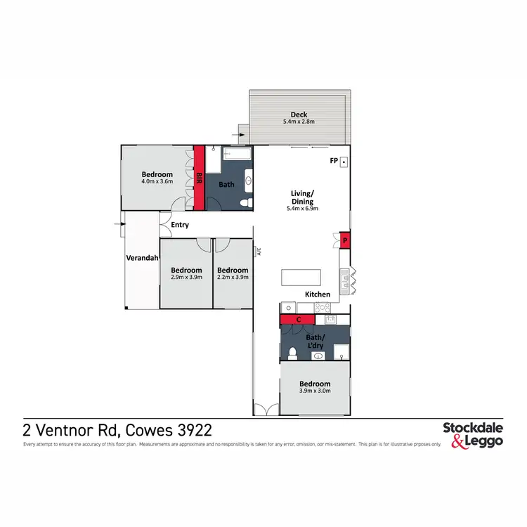Floorplan of Homely house listing, 2 Ventnor Road, Cowes VIC 3922