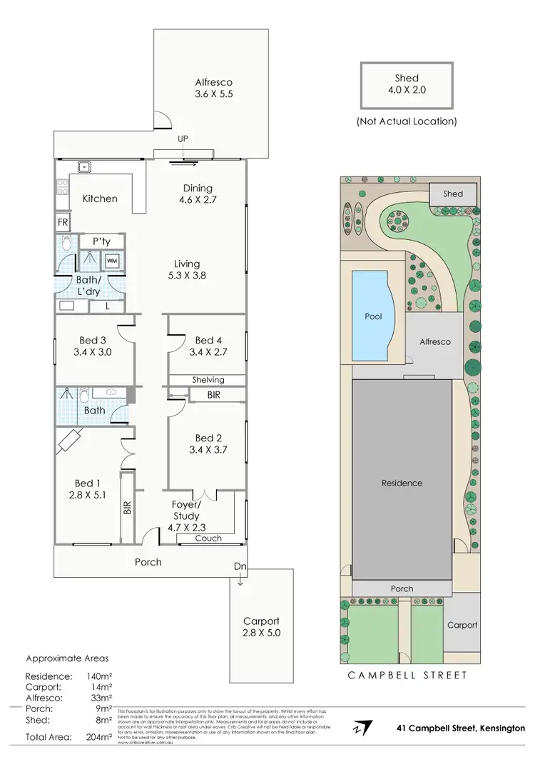 Floorplan of Homely house listing, 41 Campbell Street, Kensington WA 6151