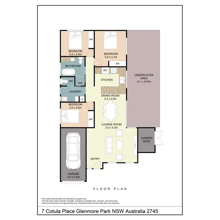 Floorplan of Homely house listing, 7 Cotula Place, Glenmore Park NSW 2745