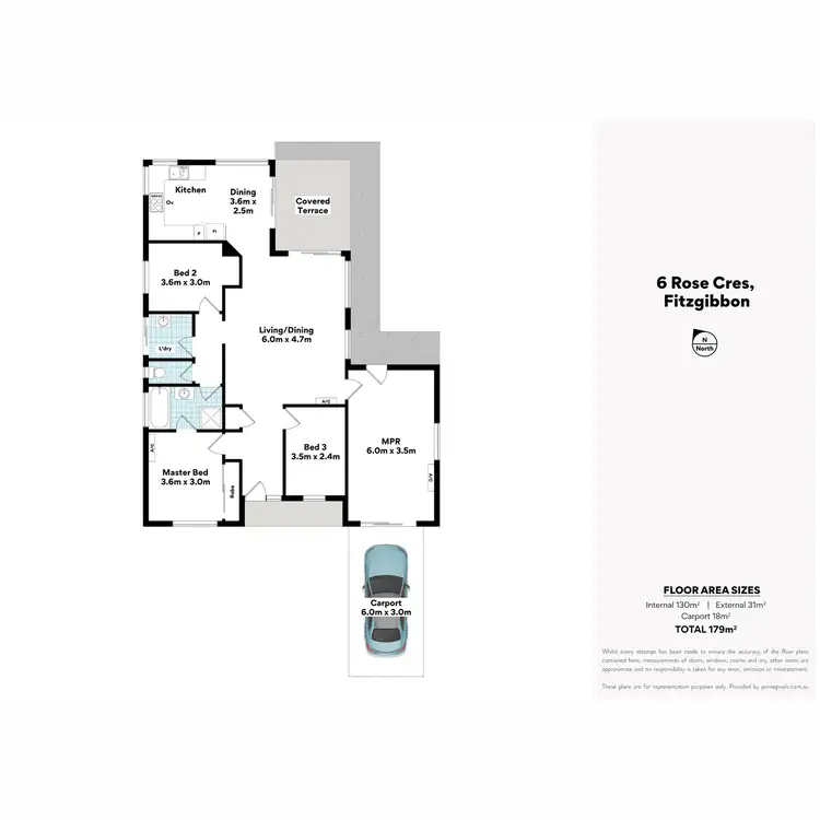 Floorplan of Homely house listing, 6 Rose Crescent, Fitzgibbon QLD 4018
