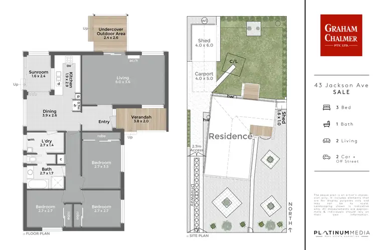 Floorplan of Homely house listing, 43 Jackson Avenue, Sale VIC 3850