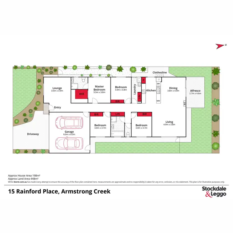 Floorplan of Homely house listing, 15 Rainford Place, Armstrong Creek VIC 3217