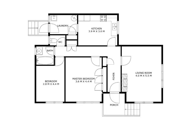 Floorplan of Homely semi-detached listing, 11 Lalor Street, Ainslie ACT 2602