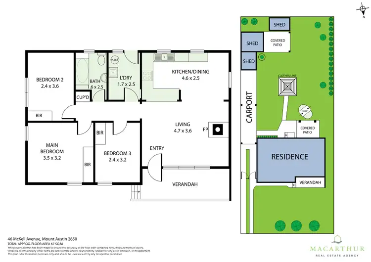 Floorplan of Homely house listing, 46 McKell Avenue, Mount Austin NSW 2650