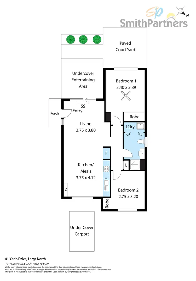 Floorplan of Homely unit listing, 41 Yerlo Drive, Largs North SA 5016