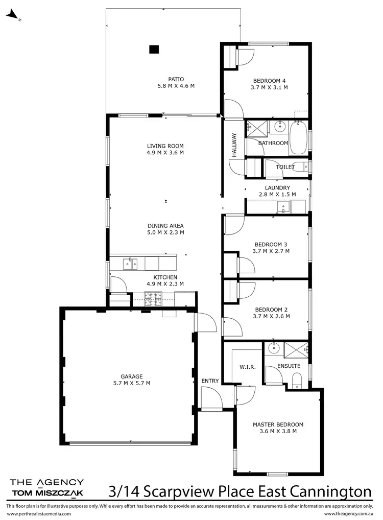 Floorplan of Homely house listing, 3/14 Scarpview Place, East Cannington WA 6107
