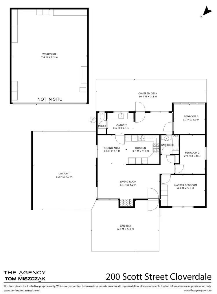 Floorplan of Homely house listing, 200 Scott Street, Cloverdale WA 6105