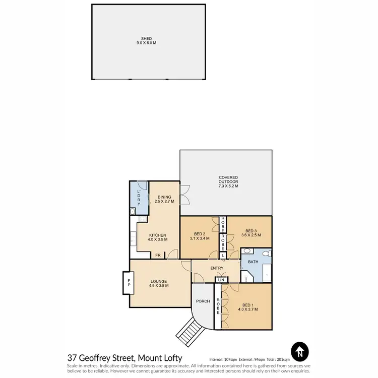 Floorplan of Homely house listing, 37 Geoffrey Street, Mount Lofty QLD 4350
