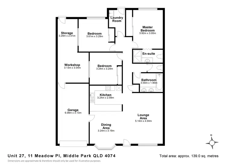 Floorplan of Homely townhouse listing, 27/11 Meadow Place, Middle Park QLD 4074