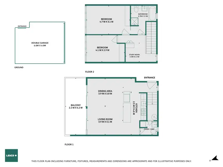 Floorplan of Homely townhouse listing, 3/576 Orrong Road, Armadale VIC 3143