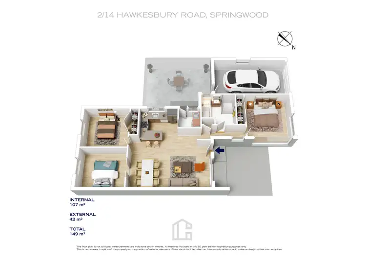 Floorplan of Homely villa listing, 2/14 Hawkesbury Road, Springwood NSW 2777