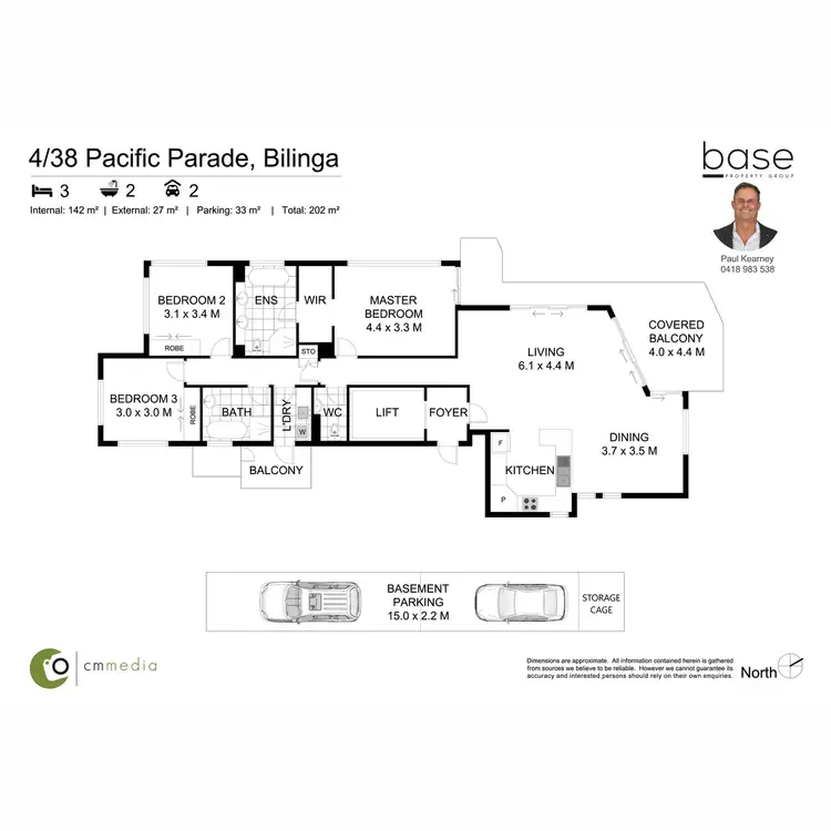 Floorplan of Homely apartment listing, 4/38 Pacific Parade, Bilinga QLD 4225
