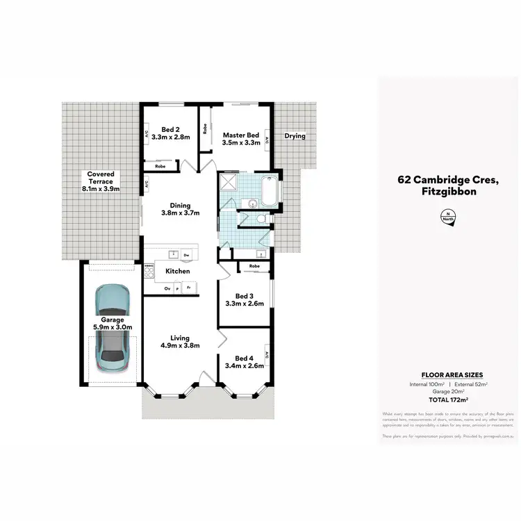 Floorplan of Homely house listing, 62 Cambridge Crescent, Fitzgibbon QLD 4018