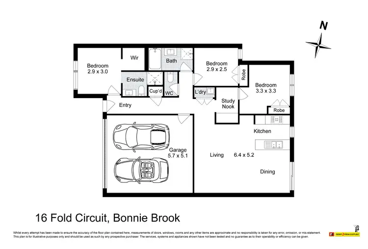 Floorplan of Homely house listing, 16 Fold Circuit, Bonnie Brook VIC 3335
