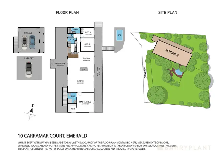 Floorplan of Homely house listing, 10 Carramar Court, Emerald VIC 3782