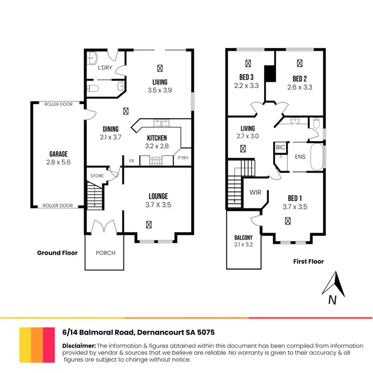 Floorplan of Homely townhouse listing, 6/14 Balmoral Road, Dernancourt SA 5075