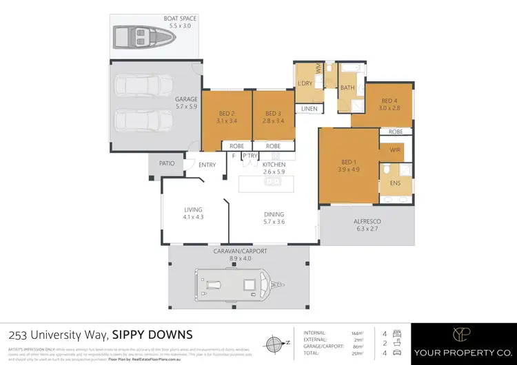 Floorplan of Homely house listing, 253 University Way, Sippy Downs QLD 4556