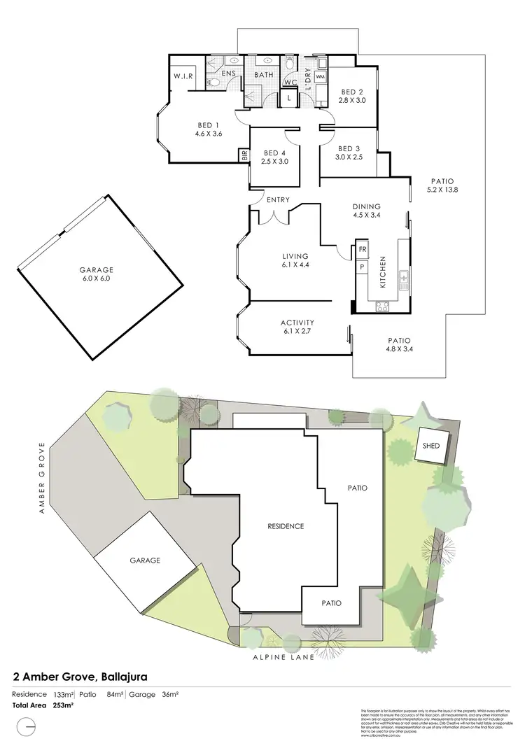 Floorplan of Homely house listing, 2 Amber Grove, Ballajura WA 6066