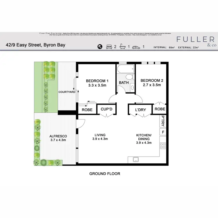 Floorplan of Homely unit listing, 42/9 Easy Street, Byron Bay NSW 2481