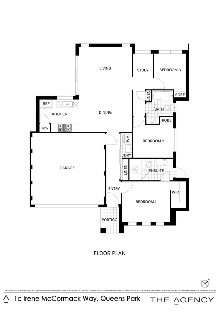 Floorplan of Homely house listing, 1c Irene McCormack Way, Queens Park WA 6107
