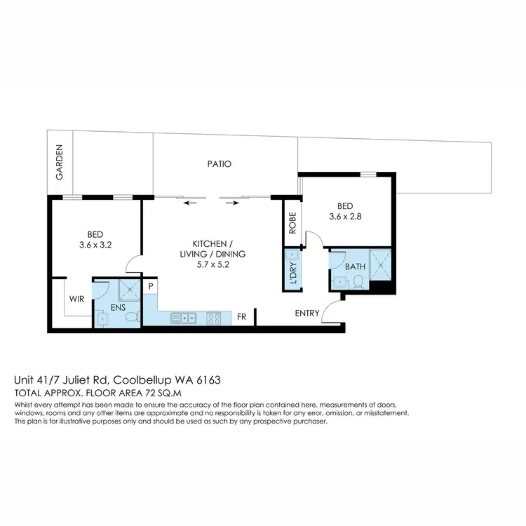 Floorplan of Homely apartment listing, 41/7 Juliet Road, Coolbellup WA 6163