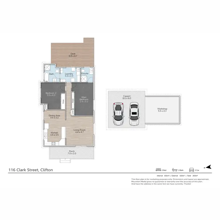 Floorplan of Homely house listing, 116 Clark Street, Clifton QLD 4361