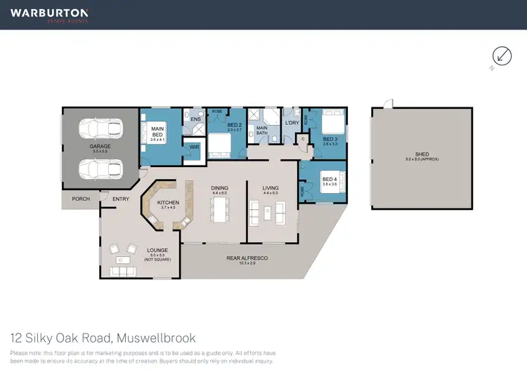 Floorplan of Homely house listing, 12 Silky Oak Close, Muswellbrook NSW 2333