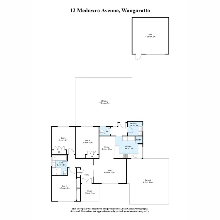 Floorplan of Homely house listing, 12 Medowra Avenue, Wangaratta VIC 3677