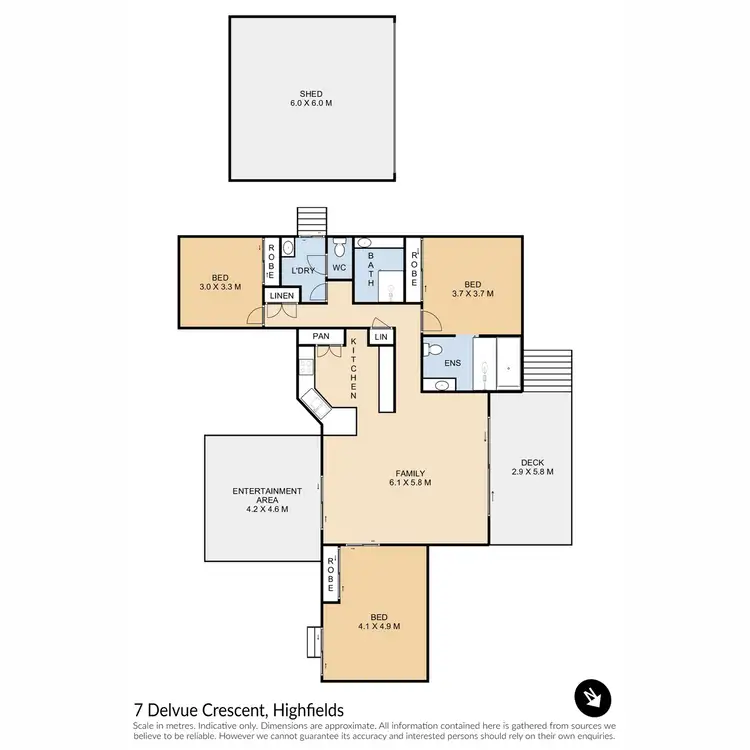 Floorplan of Homely house listing, 7 Delvue Crescent, Highfields QLD 4352