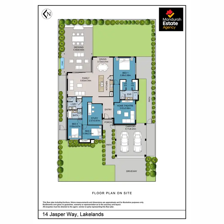 Floorplan of Homely house listing, 14 Jasper Way, Lakelands WA 6180